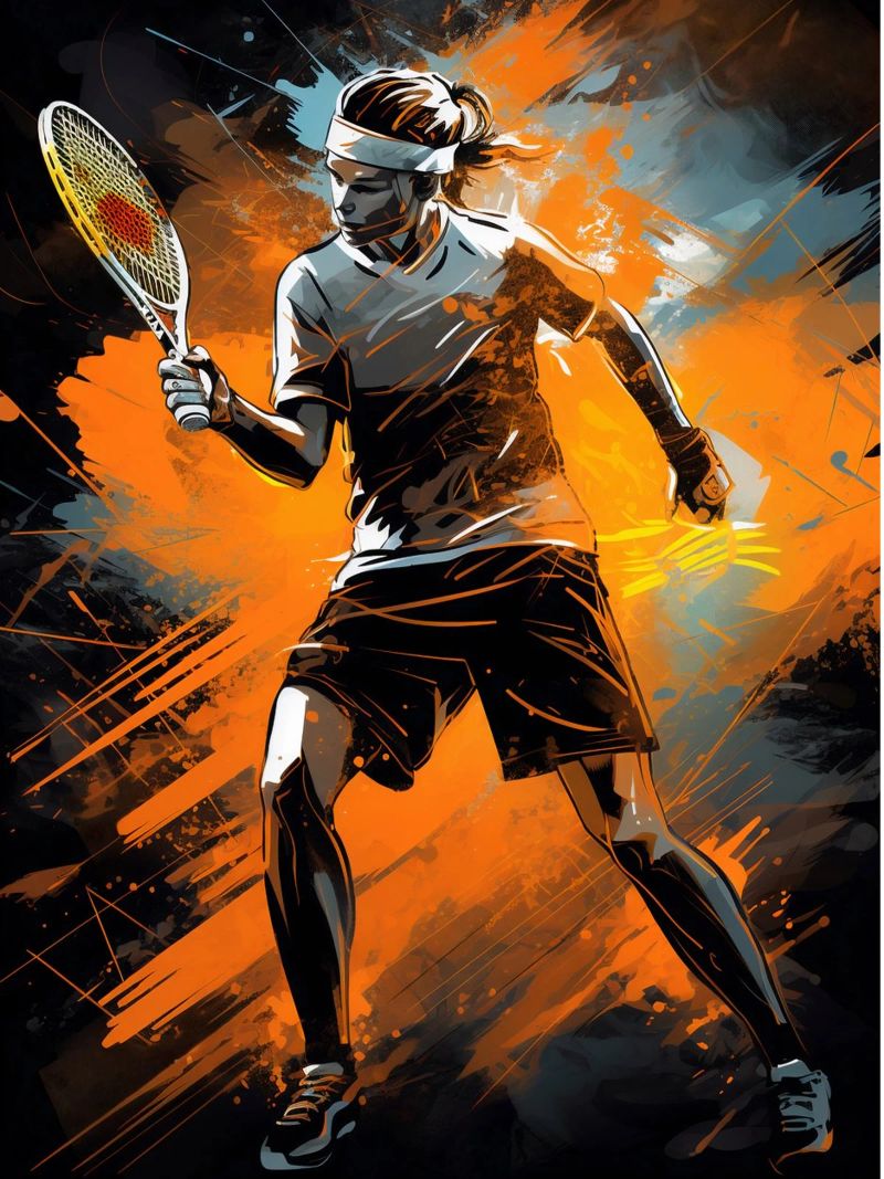 Tenis Orange poster by Mateo
