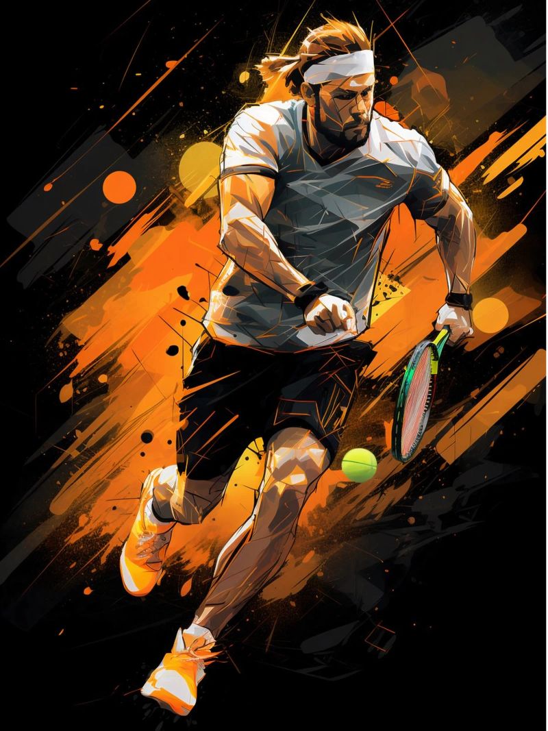 Tenis Orange 2 poster by Mateo