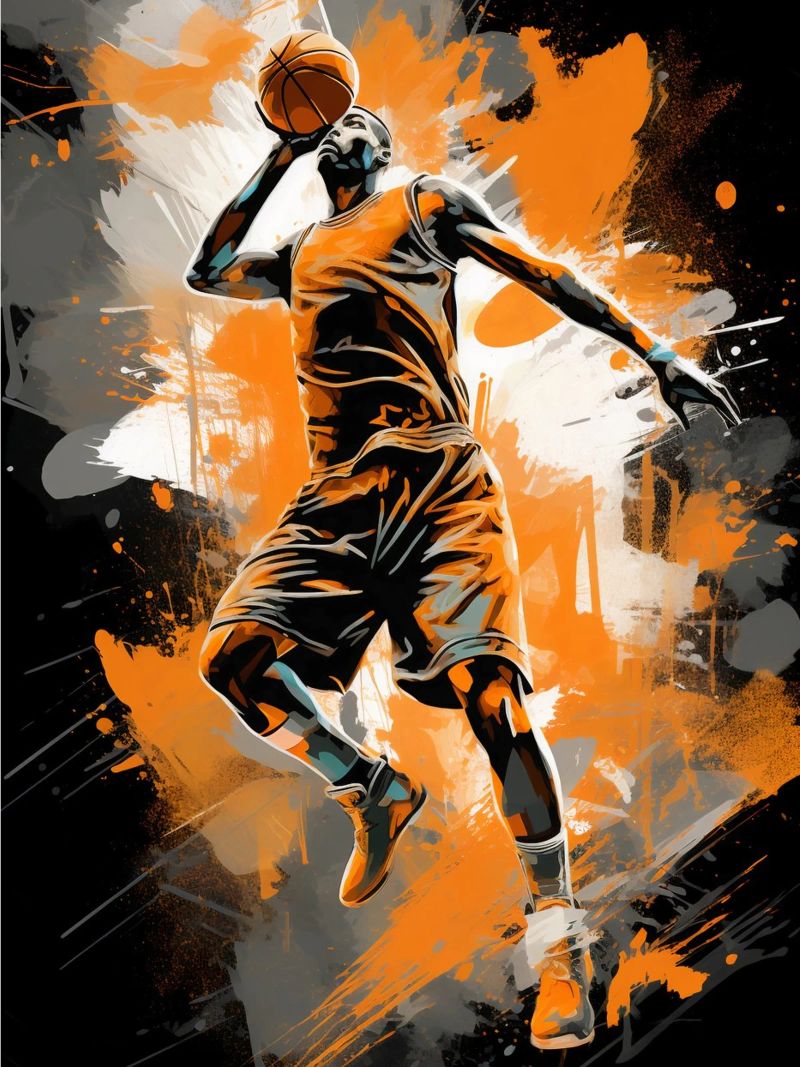 Basketball Orange poster by Mateo