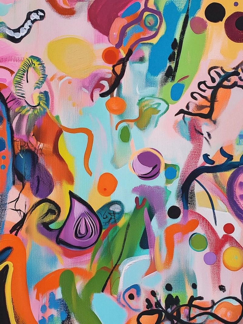 Creative pop art play of colours poster by Carinaprint