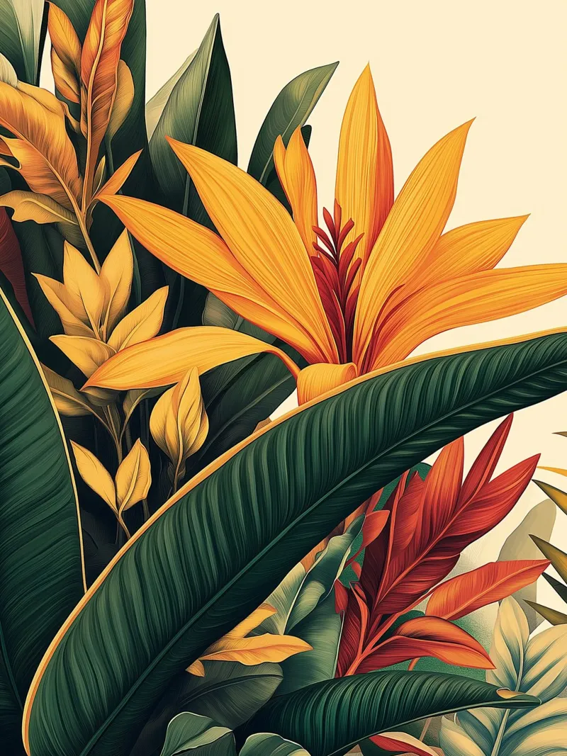Composizione tropicale poster da Flora & Horizon