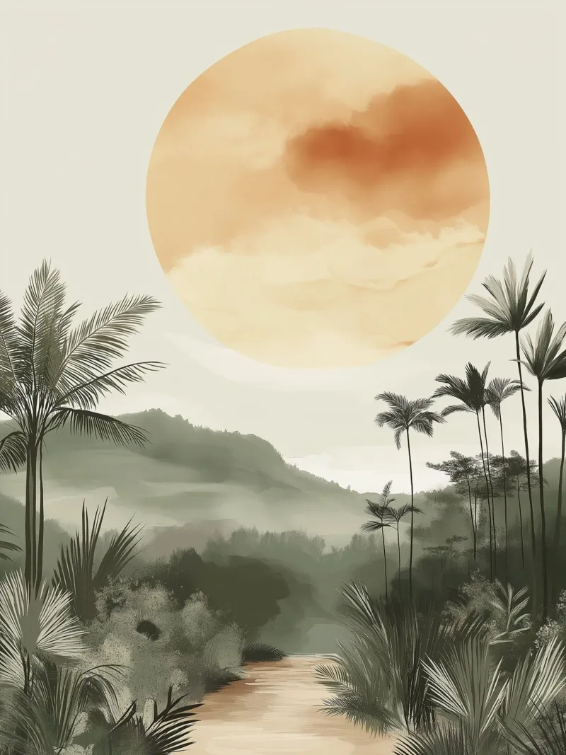 Paesaggio tropicale poster da Flora & Horizon
