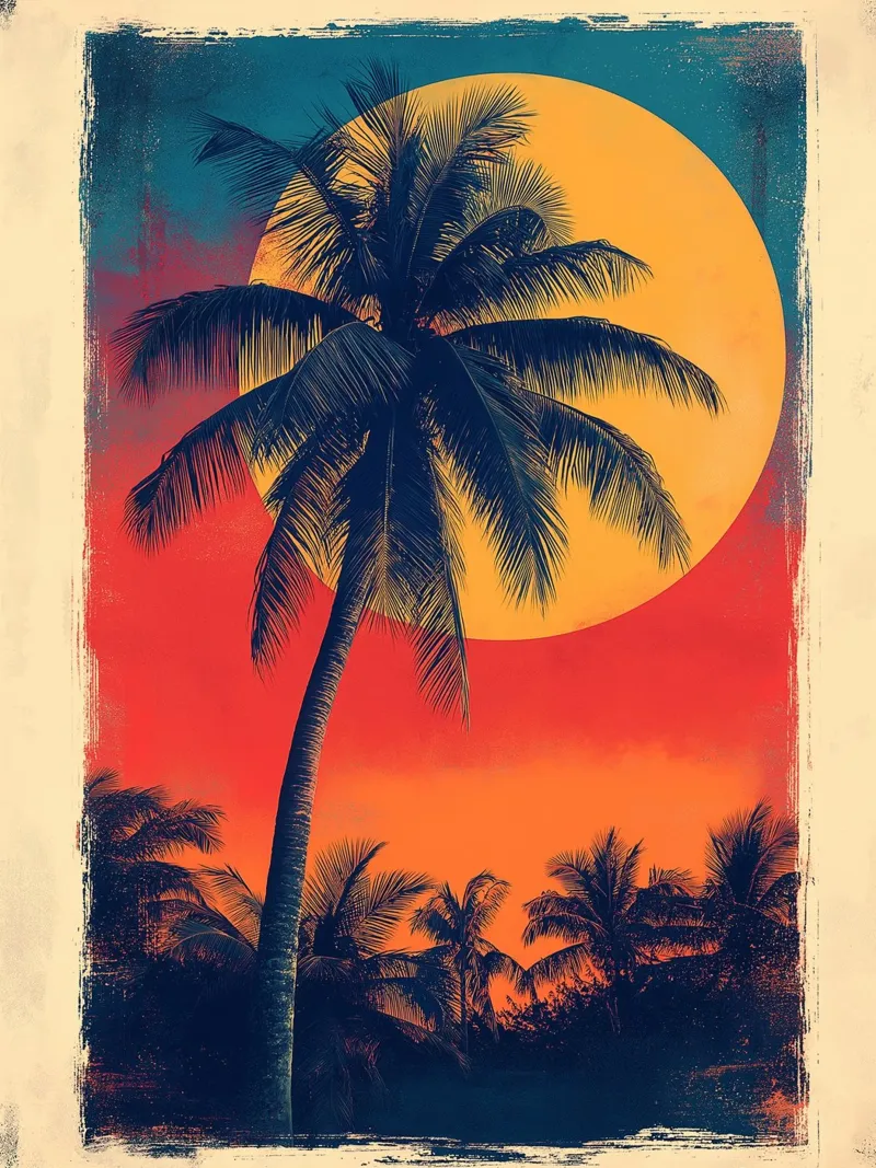 Tramonto tropicale plexiglass da Flora & Horizon