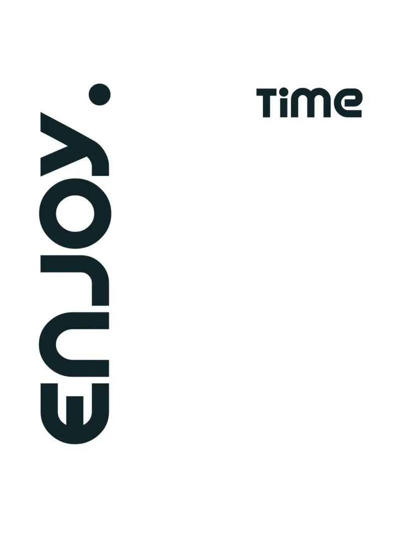 Enjoy Time Tipografia moderna e minimalista pellicola backlit da YV TYPOGRAPHY