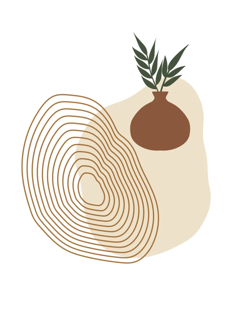 Vaso di fiori estetico minimalista Boho poster con telaio in alluminio da YSV MINIMALIST