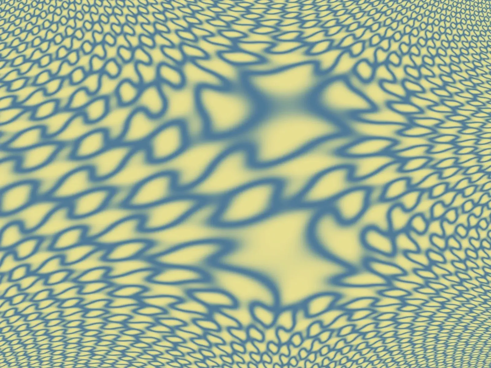 Dynamische cirkels en fractals in blauw canvas van Something for you