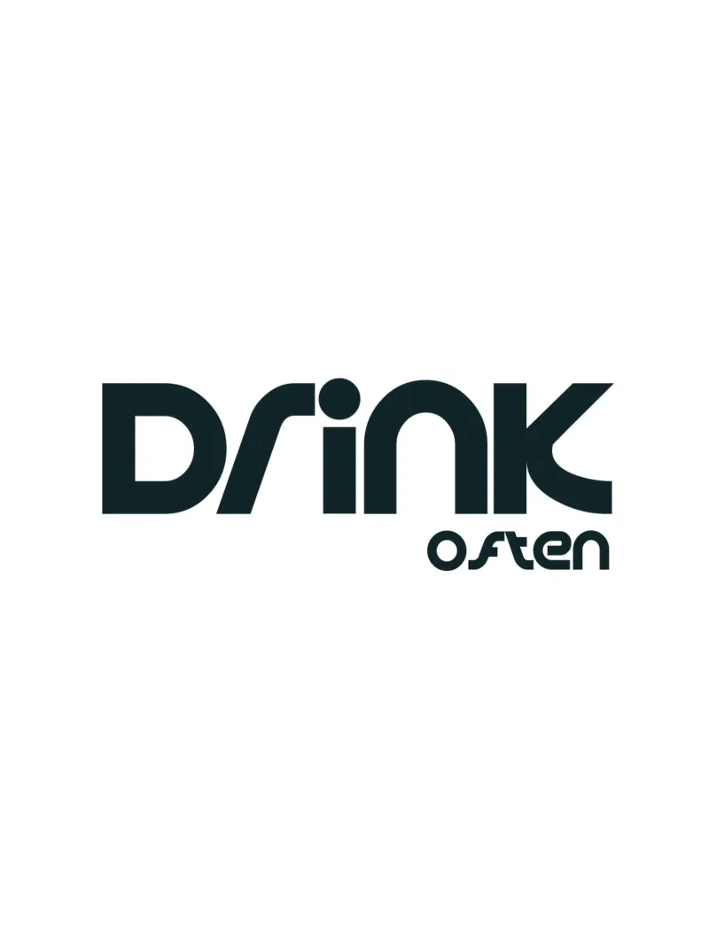 Drink Often Simple Minimalist Typography poster avec cadre en aluminium de YV TYPOGRAPHY