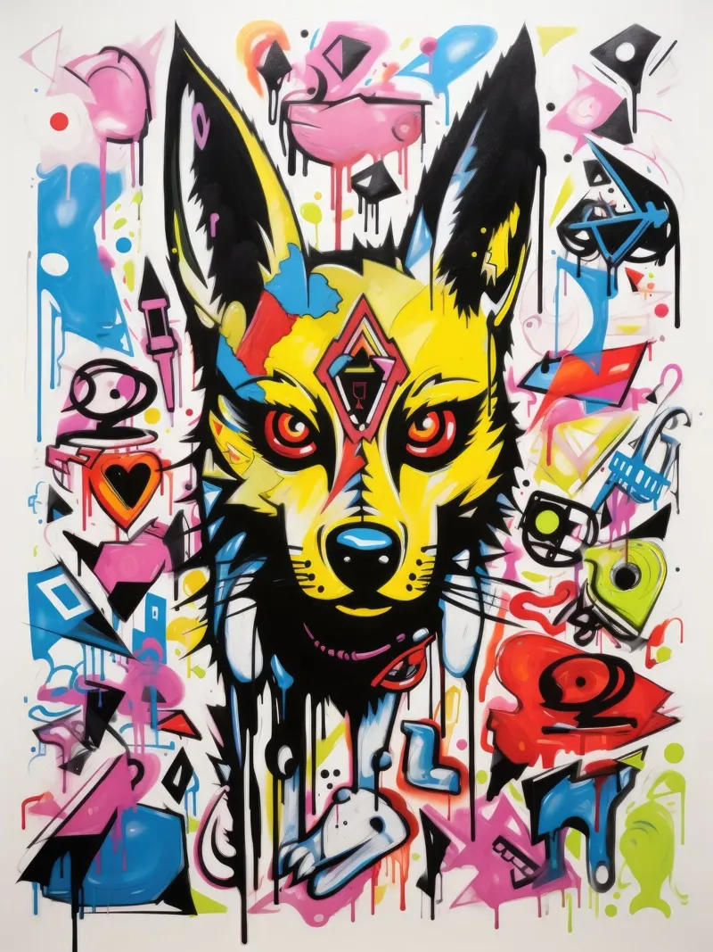 animali graffiti poster da Art Digital Visuel