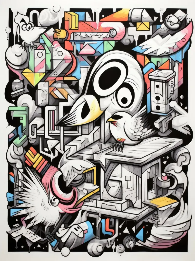 animali graffiti pellicola backlit da Art Digital Visuel