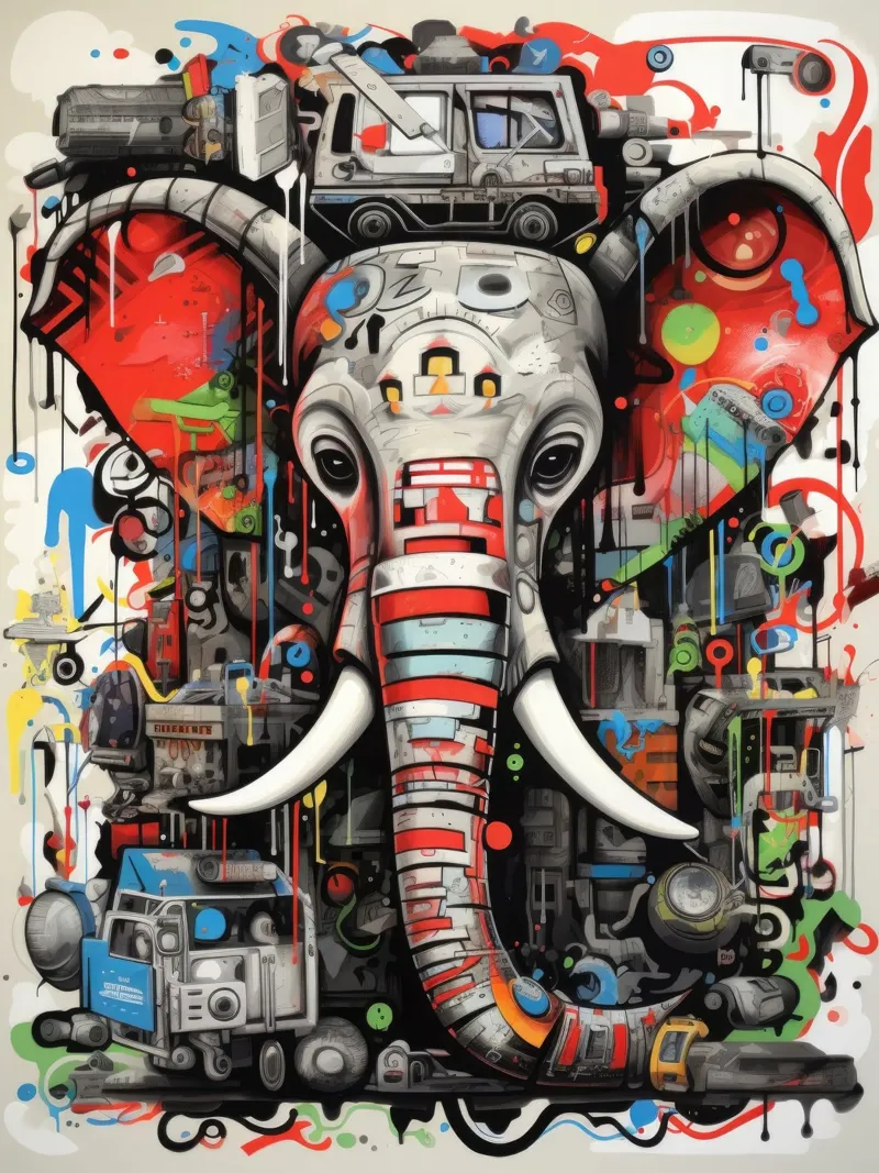 animali graffiti pellicola backlit da Art Digital Visuel