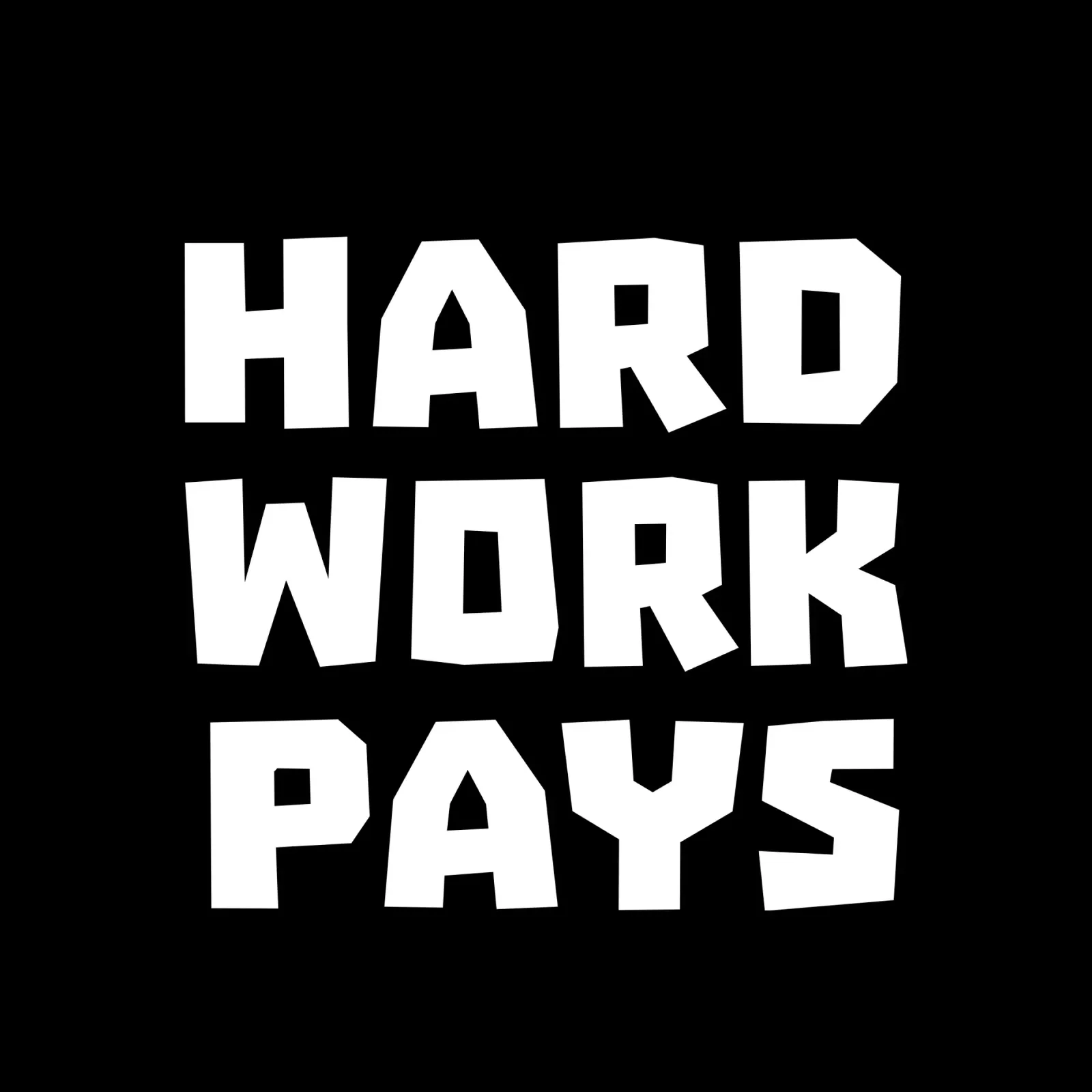 Hard work pays poster con telaio in alluminio da happieeagle