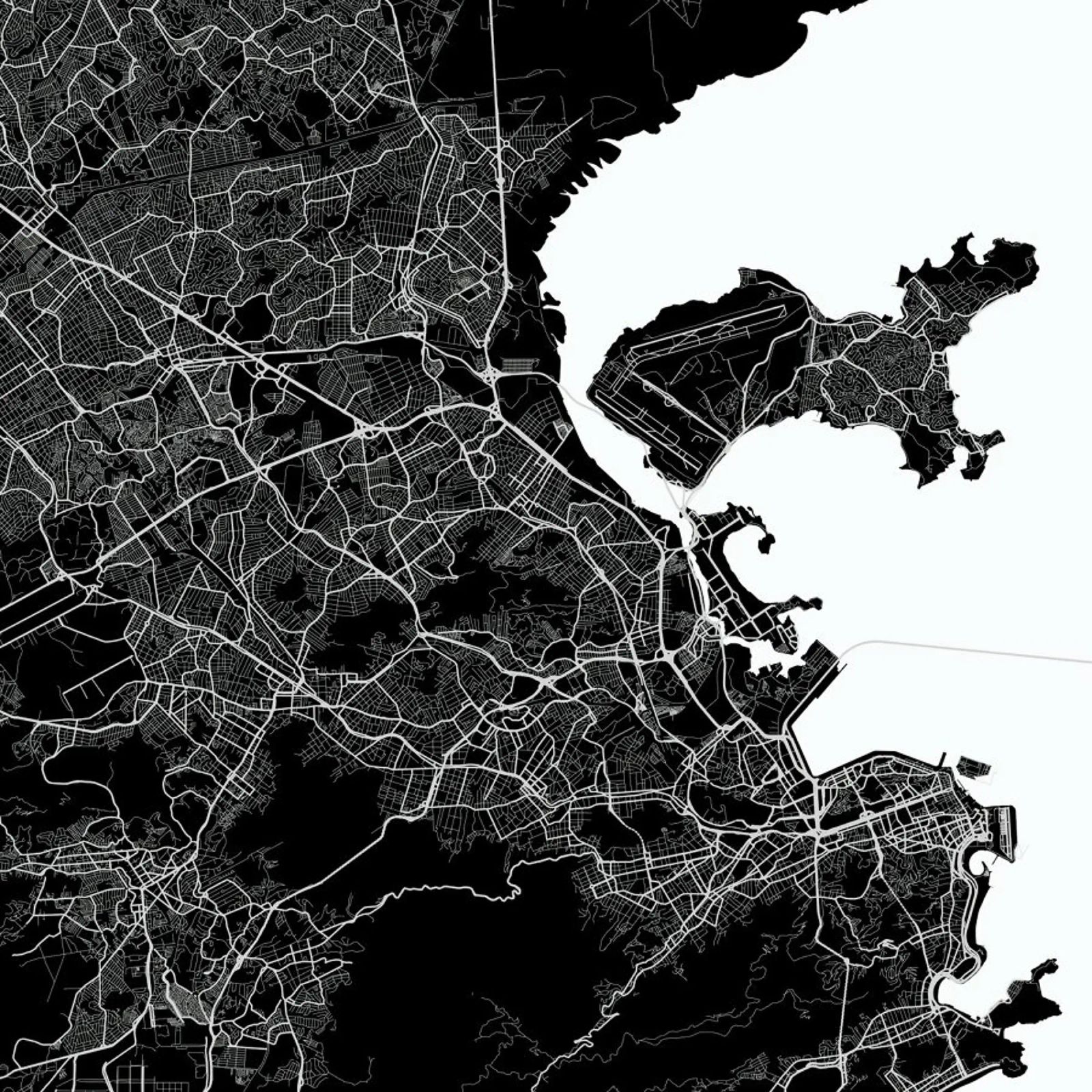 Rio Black poster by Urban Maps
