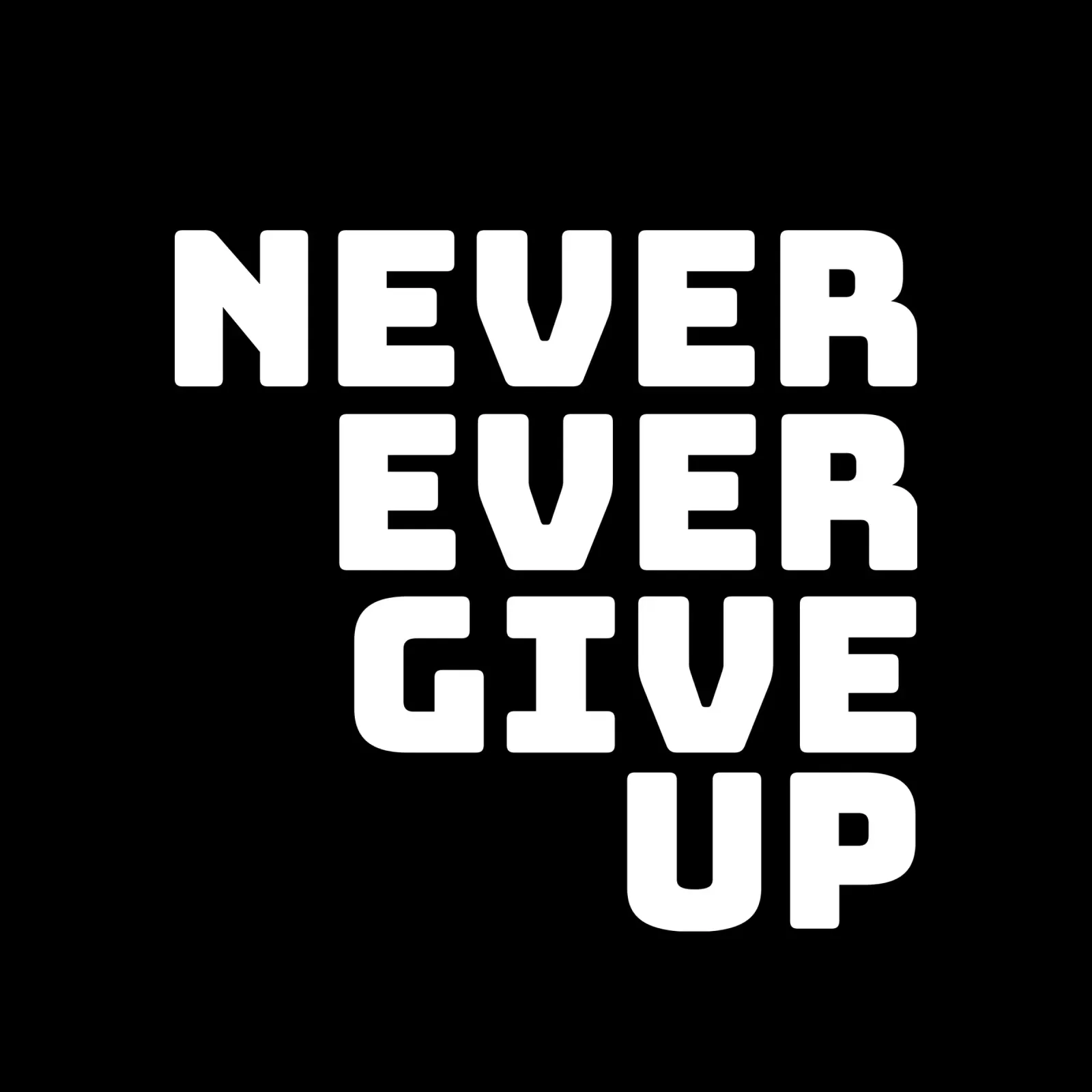 Never ever give up pellicola backlit da happieeagle