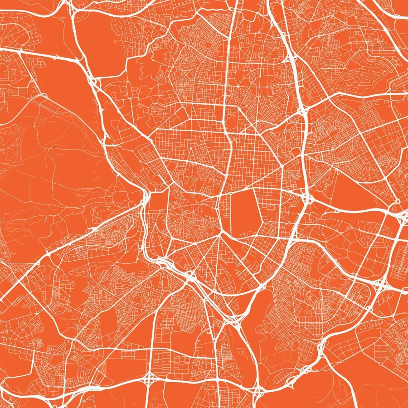 Madrid Red pellicola backlit da Urban Maps