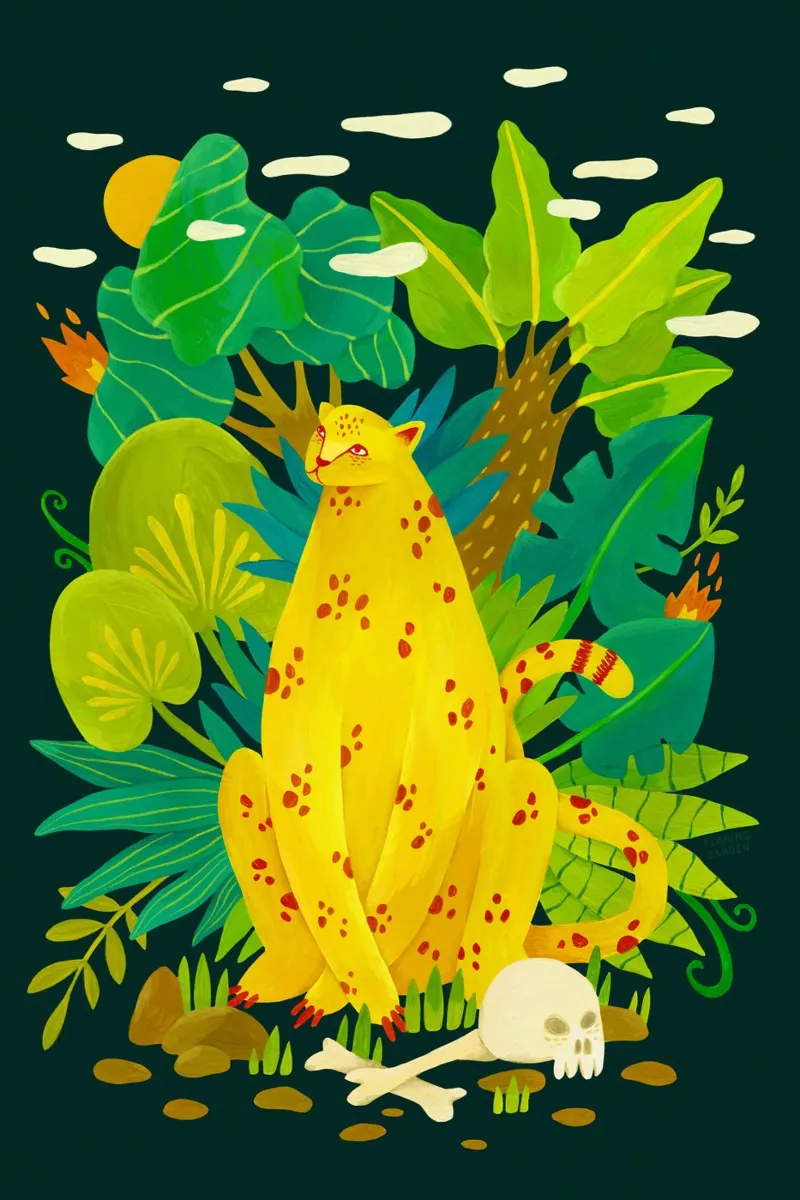 Giardino infuocato - Cacciatore poster da The Artcircle