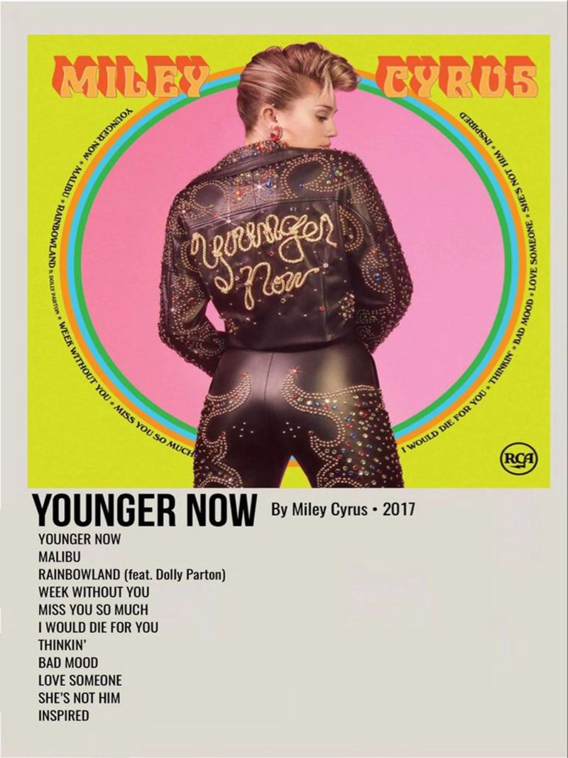 YOUNGER NOW By Miley Cyrus - 2017 poster de SoundStudio