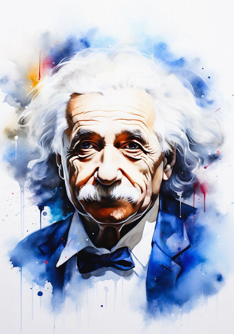Albert Einstein pellicola backlit da FreeArtStudio