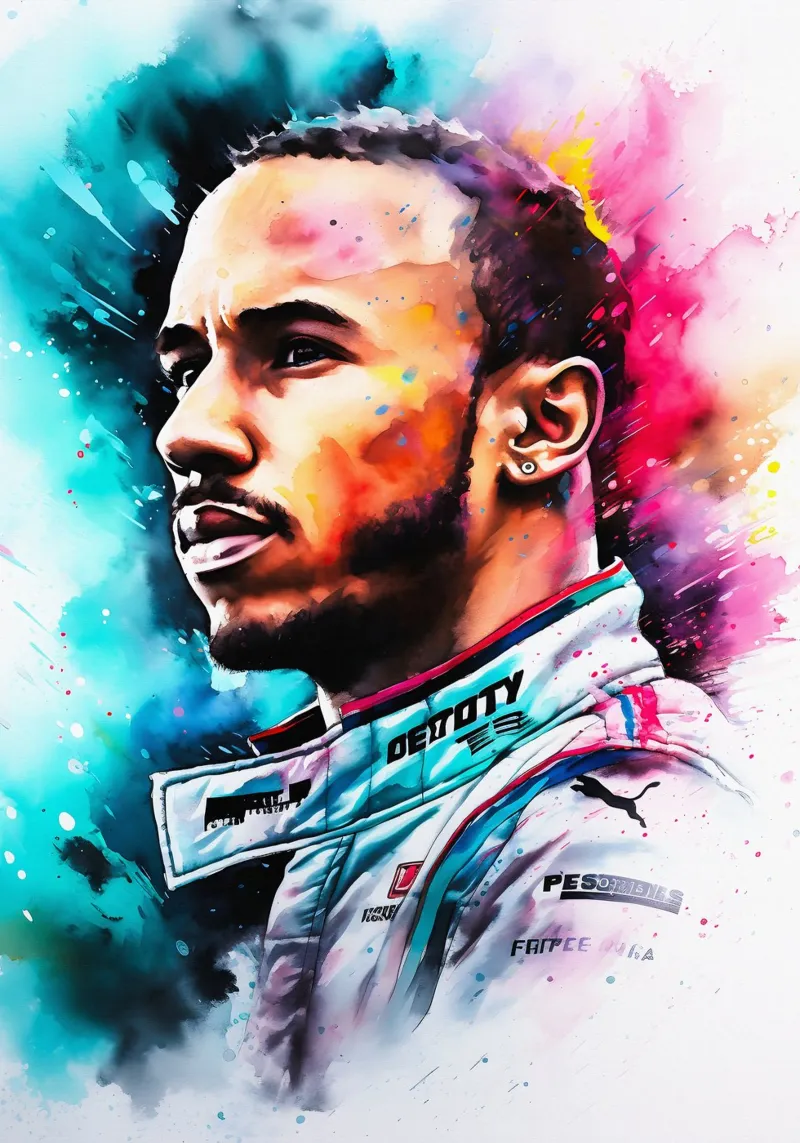 Lewis Hamilton pellicola backlit da FreeArtStudio