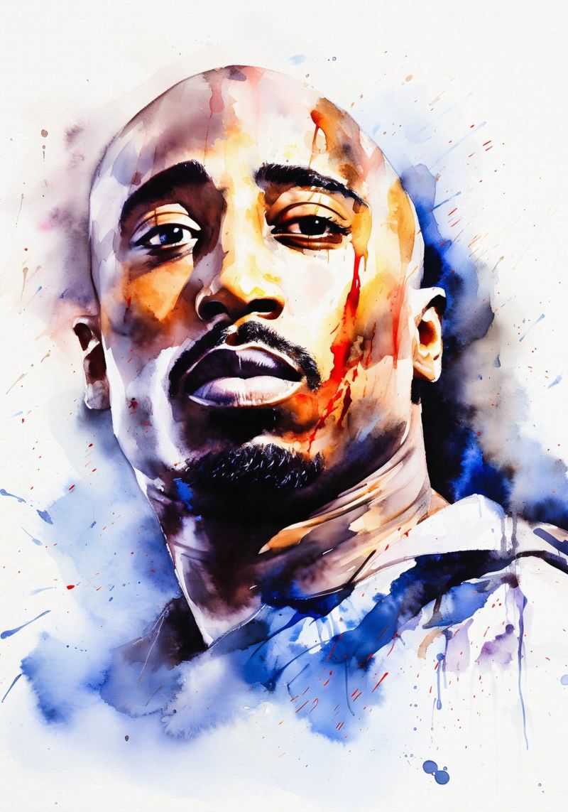Tupac Shakur poster by FreeArtStudio