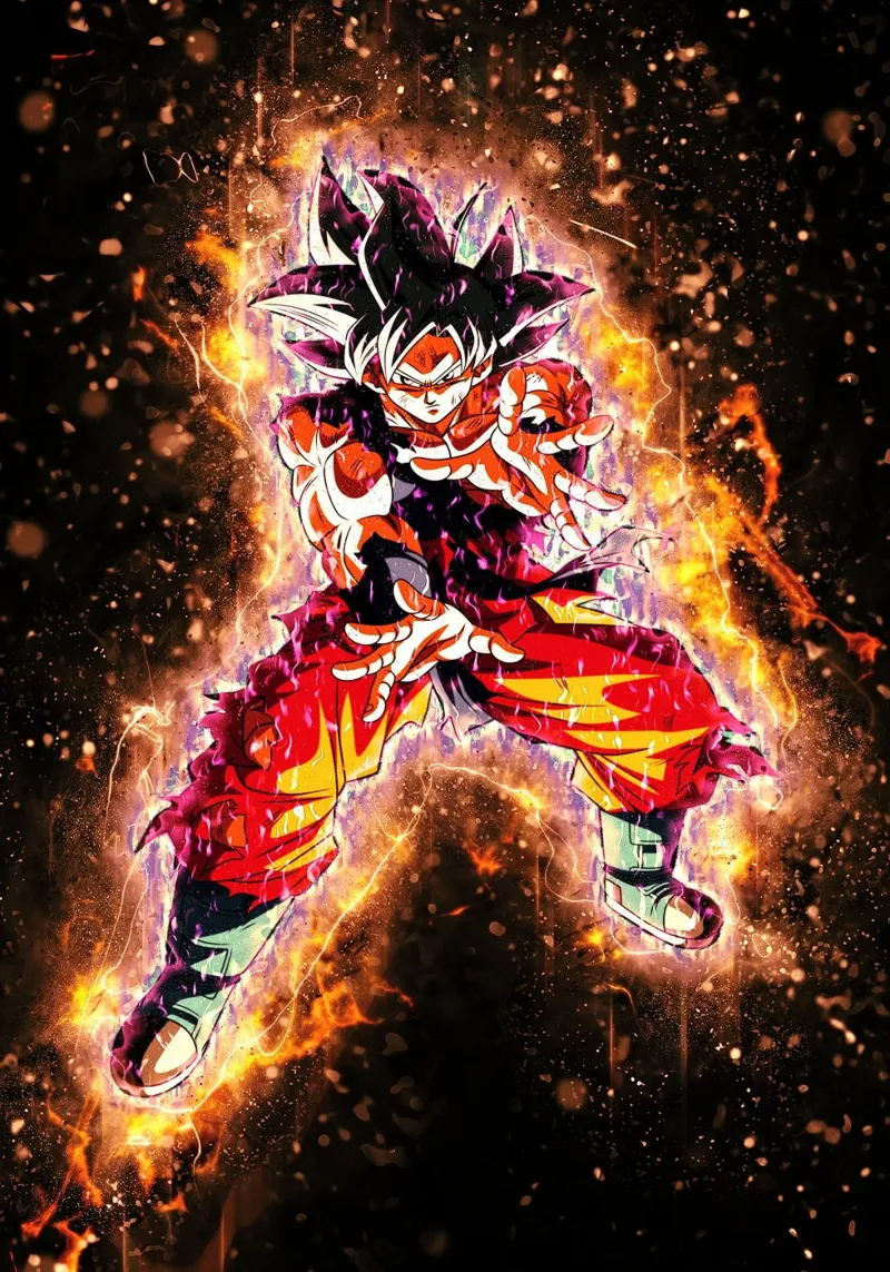 DBH Ultra Instinct Goku w Aura pellicola backlit da Neonartstudio