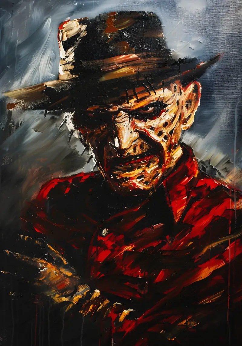 Freddy Krueger From A Nightmare on Elm Street pellicola backlit da FreeArtStudio