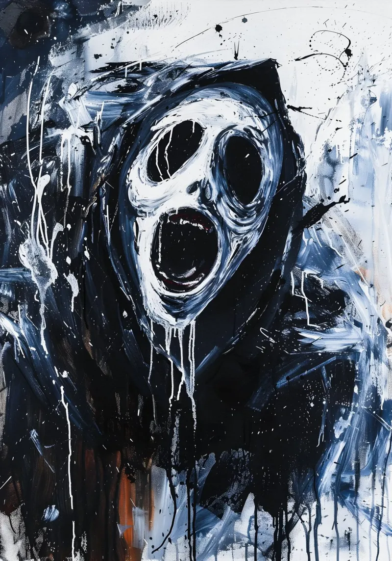Ghostface From Scream pellicola backlit da FreeArtStudio
