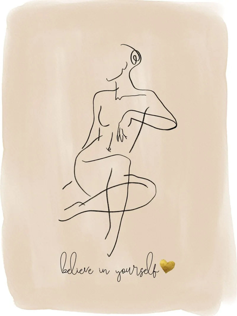 credere in se stessi poster con telaio in alluminio da ArtDesign by KBK