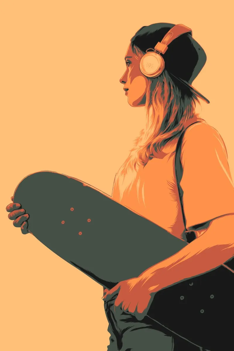 SUNSET SKATER poster by Cranio Dsgn