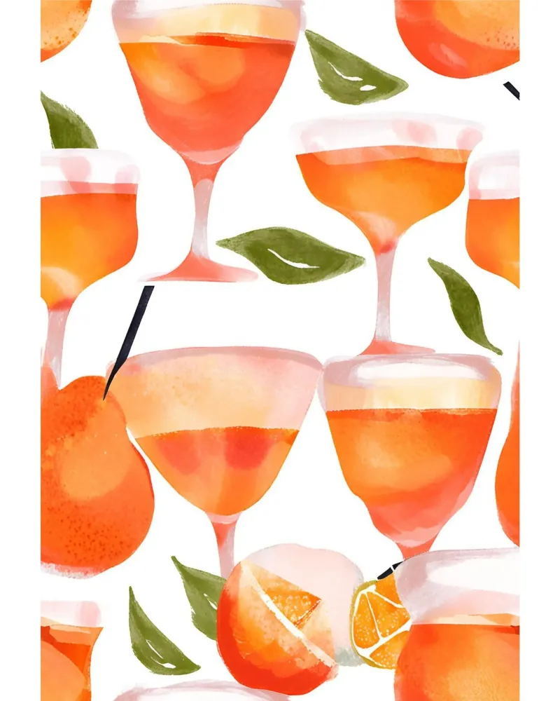Aperol Spritz Gläser poster con telaio in plastica da designsbysophia