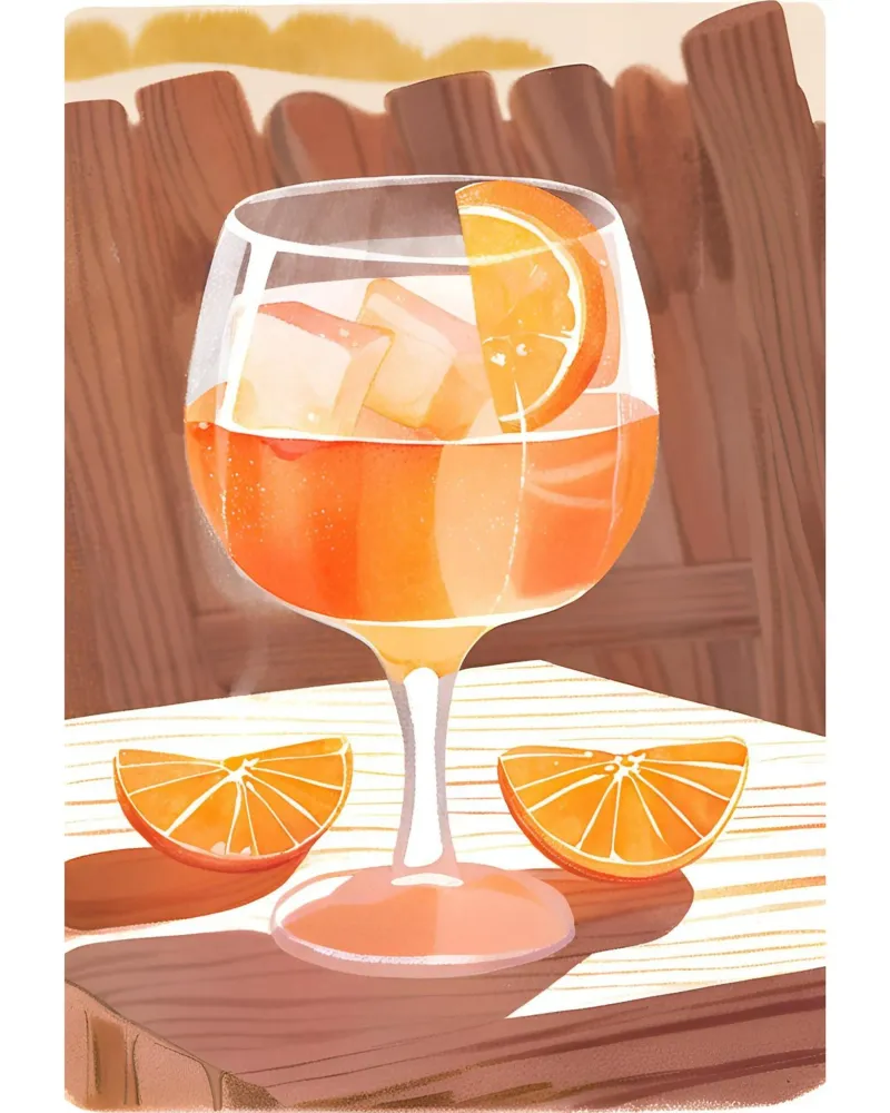 Aperol Spritz im Garten alluminio dibond da designsbysophia