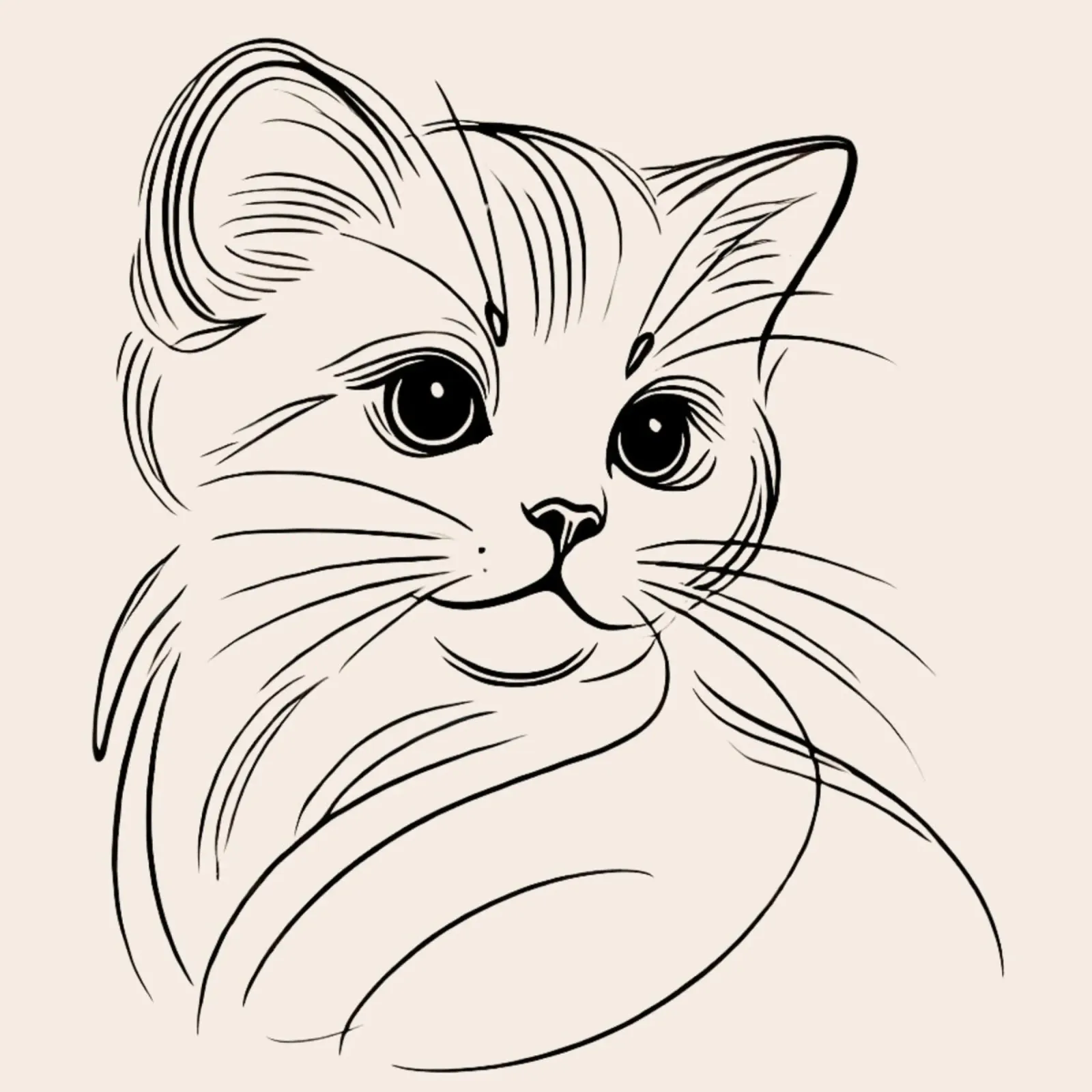 Elegant kitten acrylic glass by Museaux Adorables