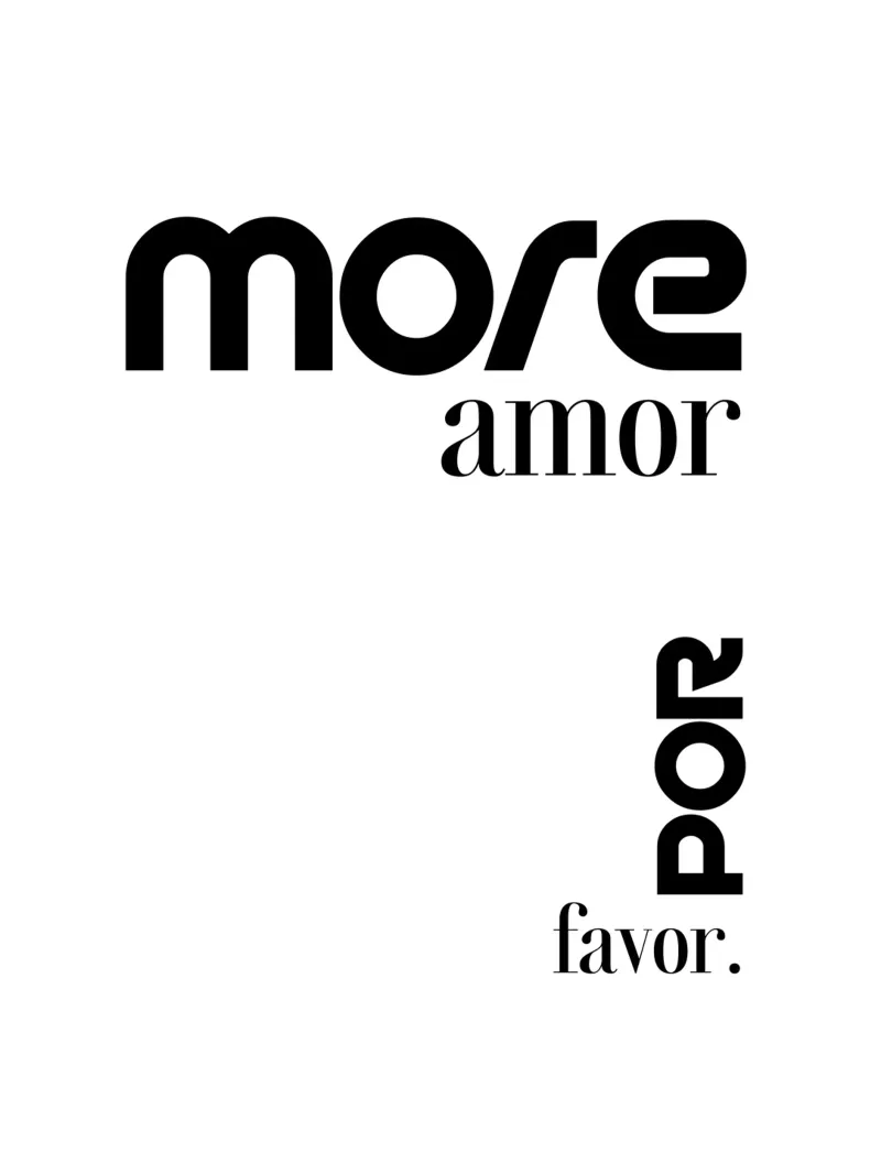 More Amor Por Favor Simple Modern Typography canvas by YV TYPOGRAPHY