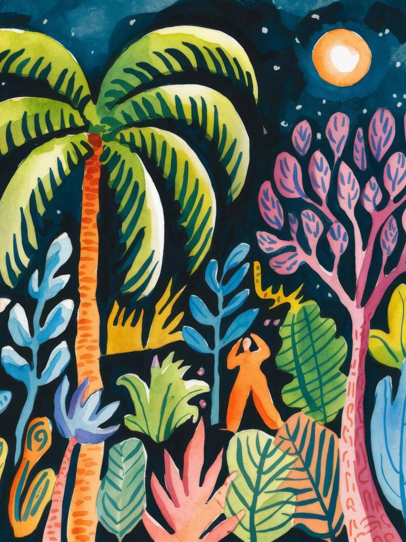 Night Jungle Symphony poster by Artie Shifa