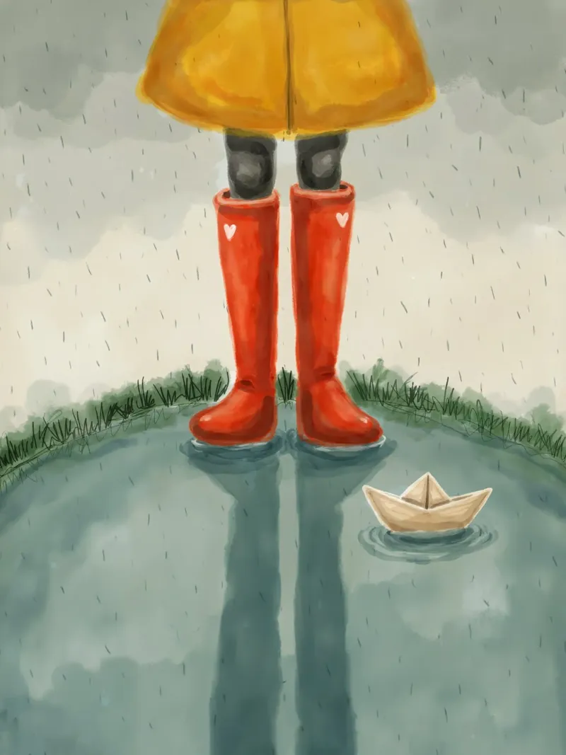 Giornata di pioggia carta hahnemühle da Indigo Rain