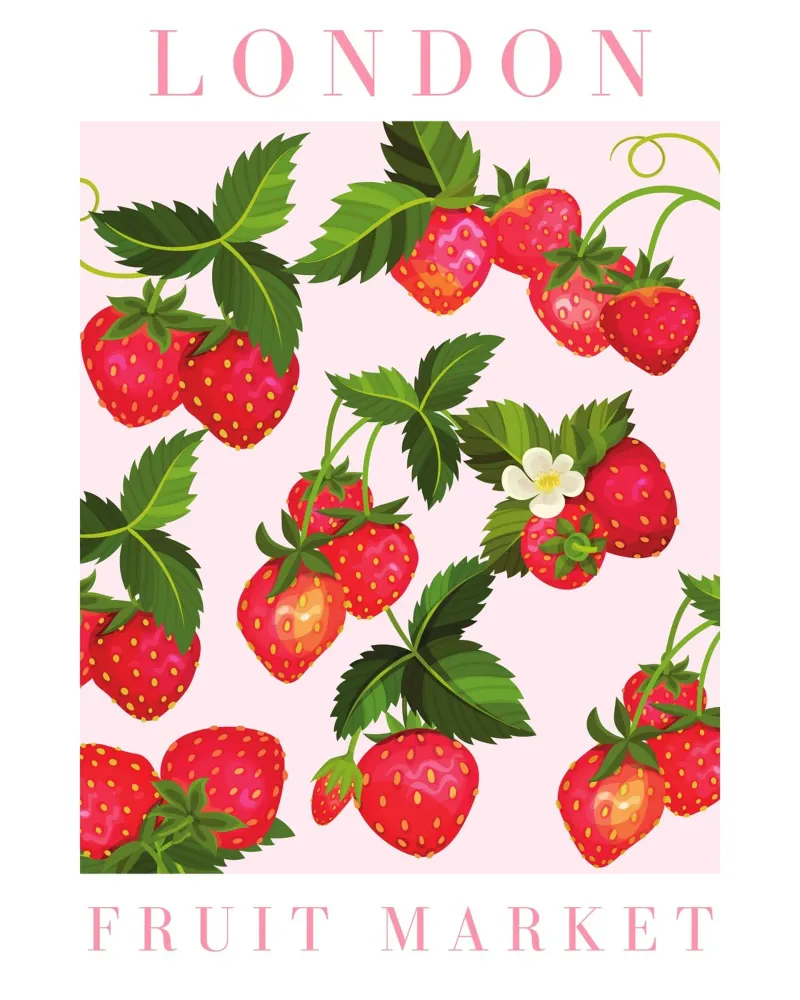 Poster alla fragola pellicola backlit da Bella Studio
