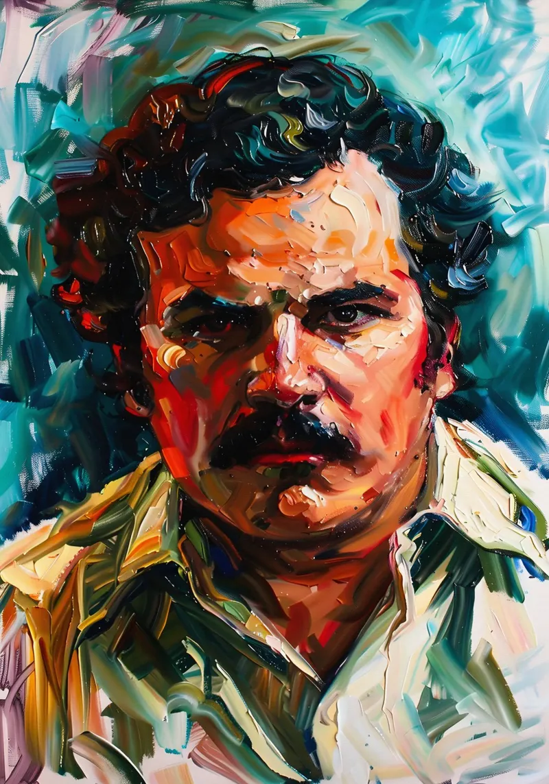 Pablo Escobar From Loving Pablo carta hahnemühle da FreeArtStudio