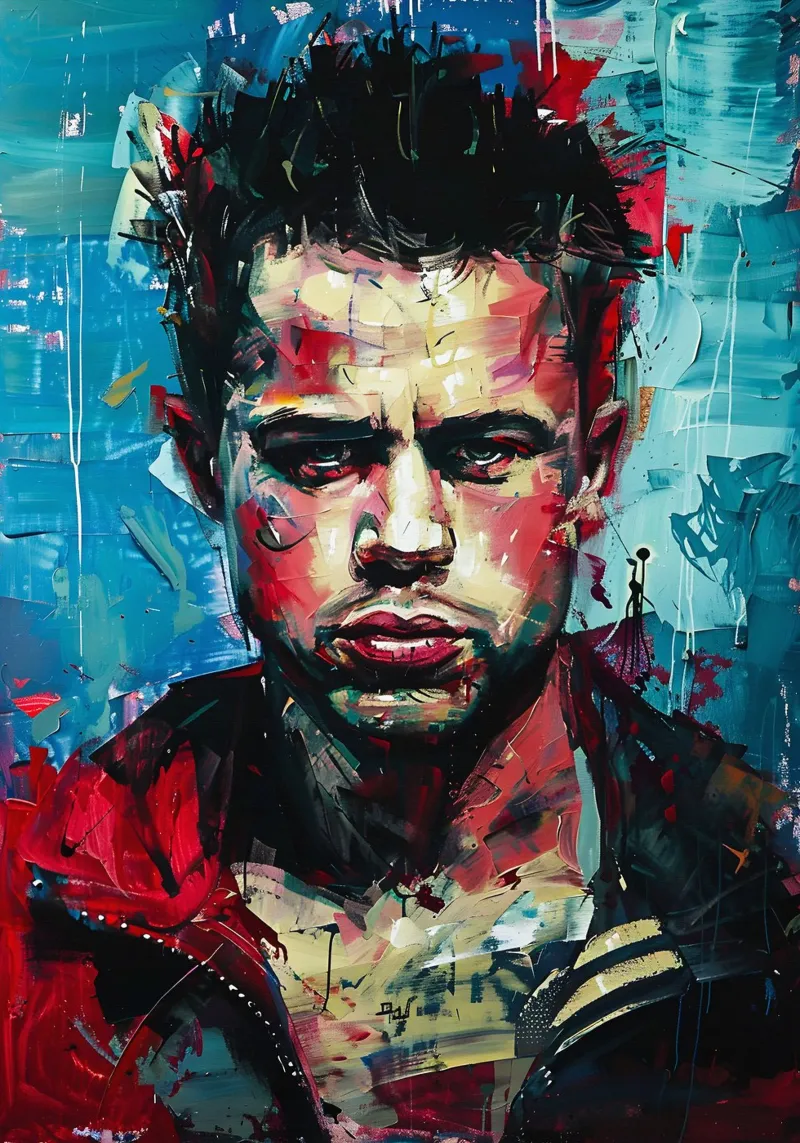 Tyler Durden From Fight Club pellicola backlit da FreeArtStudio