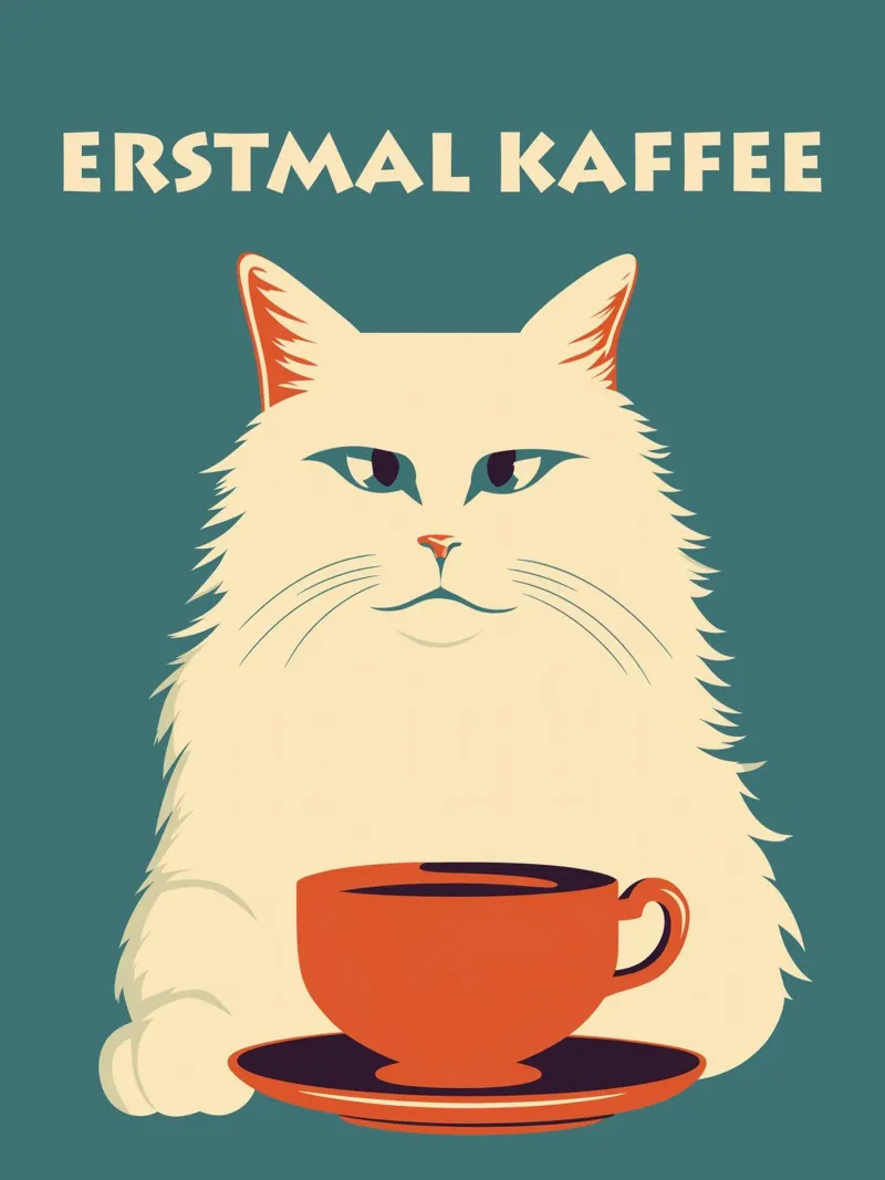 Poster da cucina Coffee first | Cat plexiglass da Autofocus