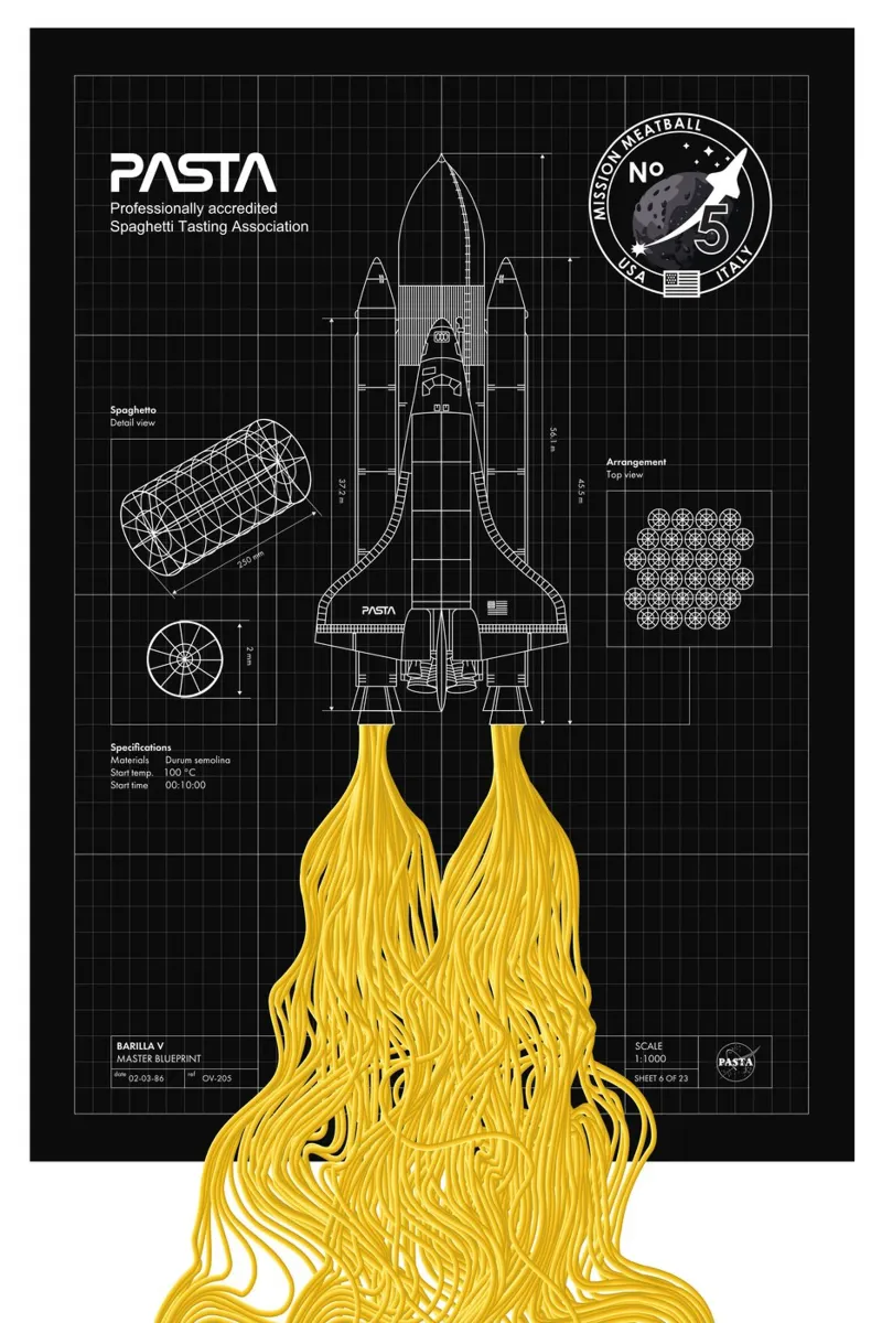 Pasta Shuttle canvas van DIGIDAVID