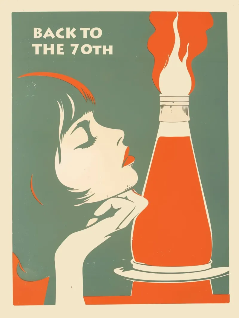 Back to the 70s | The lava lamp | Pure retro magic poster with plastic frame by Autofocus