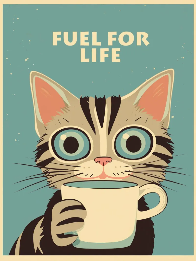 Fuel For Life | Coffee time with a cat hahnemühle by Autofocus