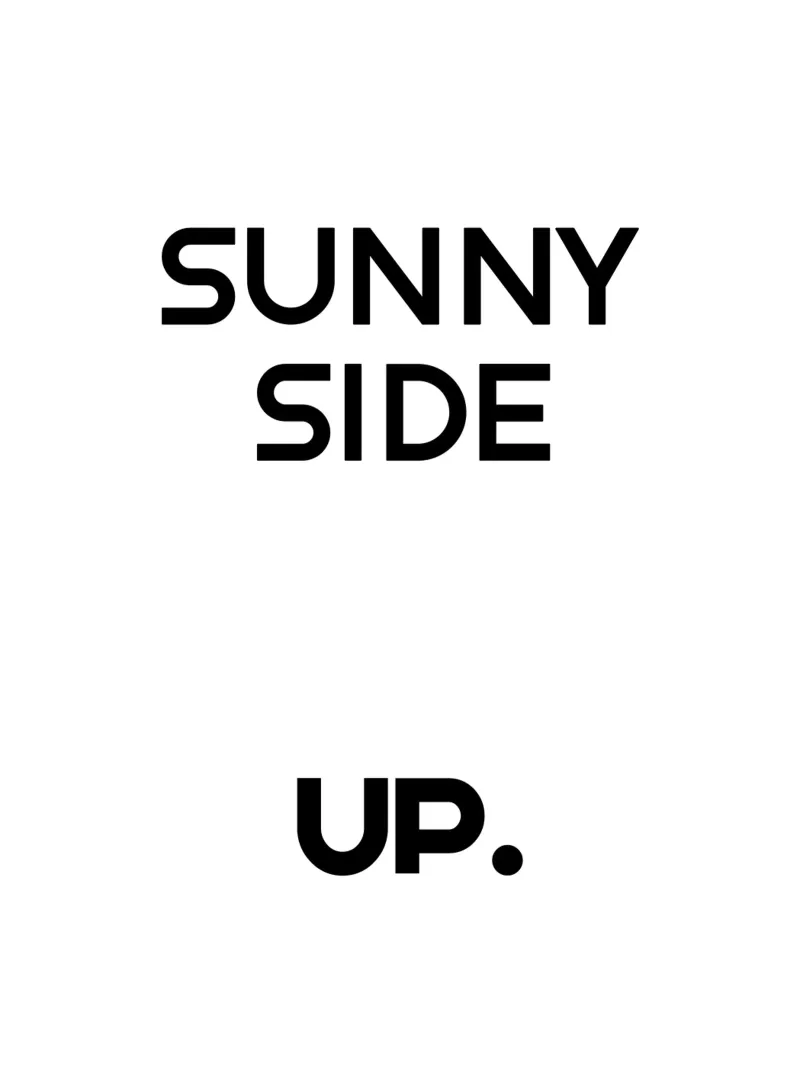 Sunny Side Up Semplice tipografia minimalista pellicola backlit da YV TYPOGRAPHY