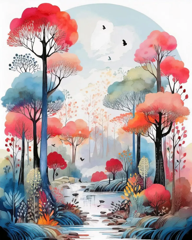 Flowing Seasons poster by Hightown Design