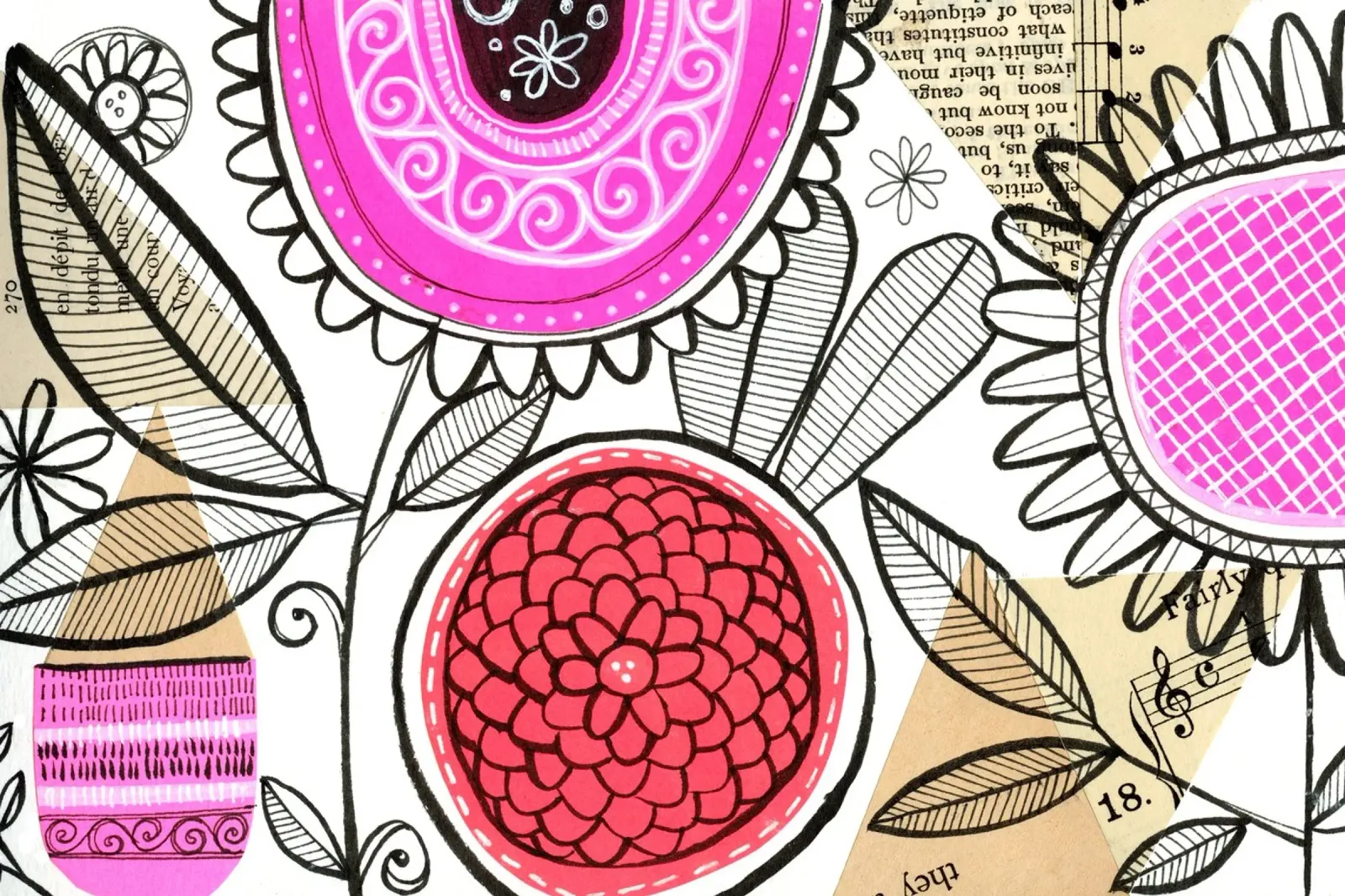 Susan Black - Collage botanico 03 poster da The Artcircle