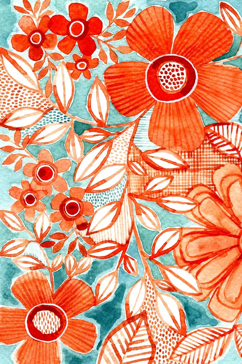 Susan Black - Giardino botanico Aqua poster da The Artcircle