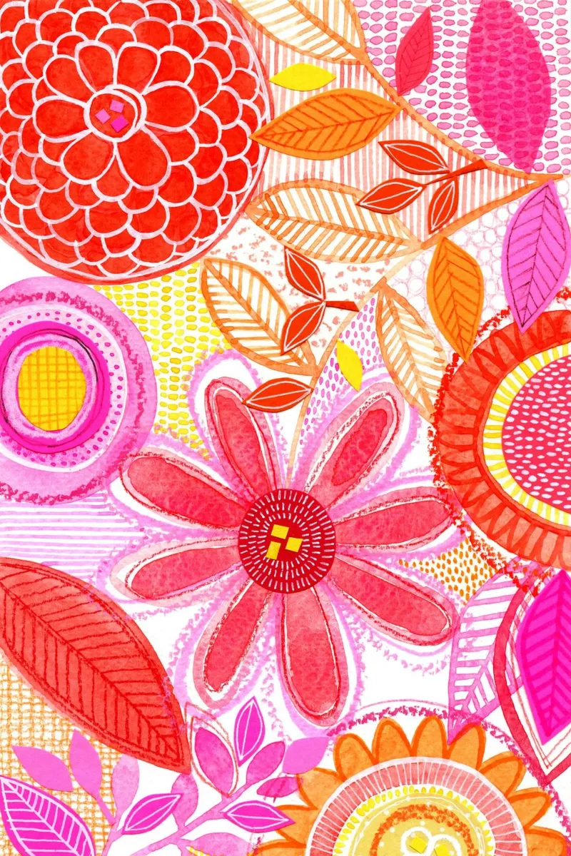 Susan Black - Giardino botanico Candy Crush poster con telaio in plastica da The Artcircle