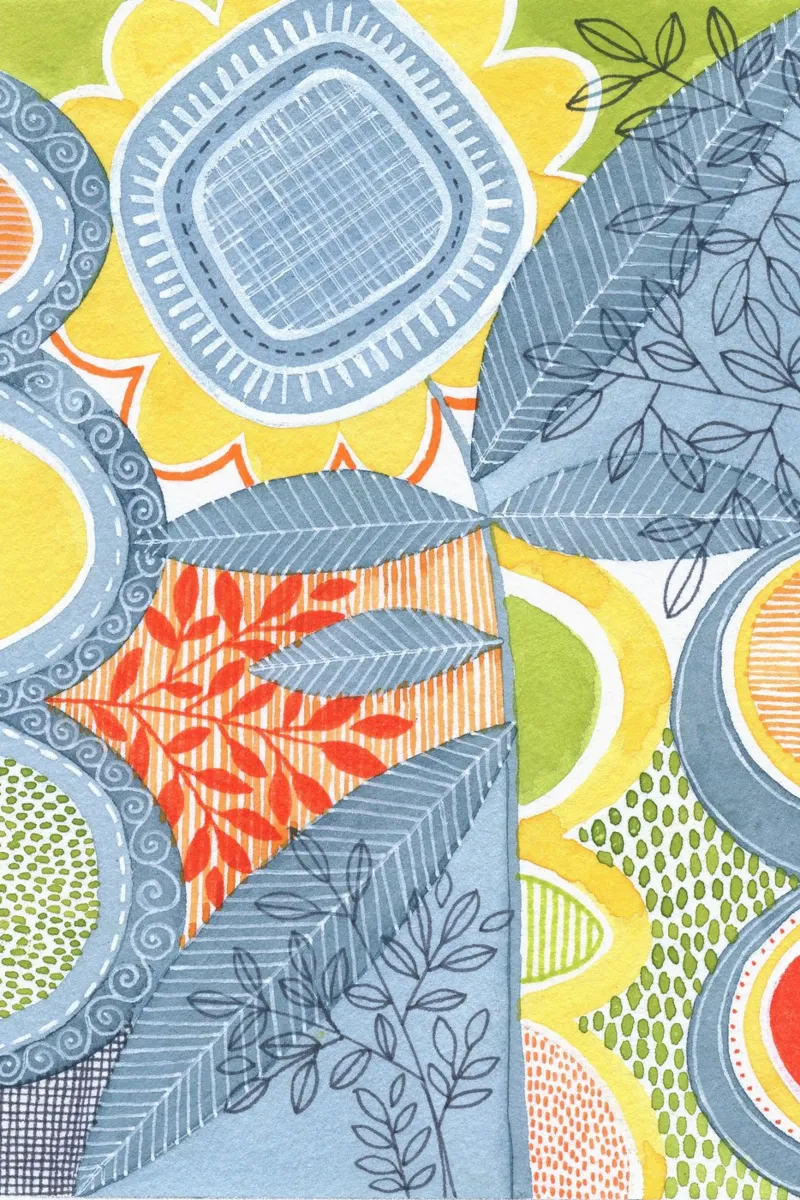 Susan Zwart - Botanisch 05 canvas met Baklijst van The Artcircle