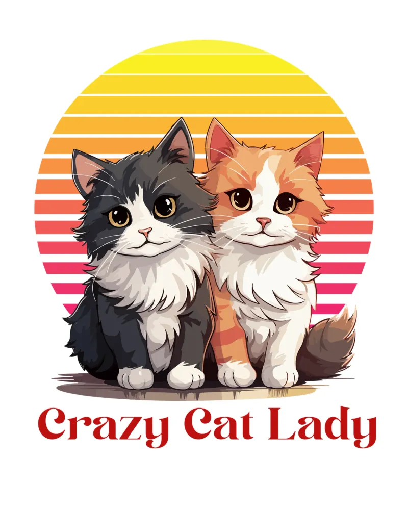 La signora dei gatti pazzi poster con telaio in plastica da yukihana