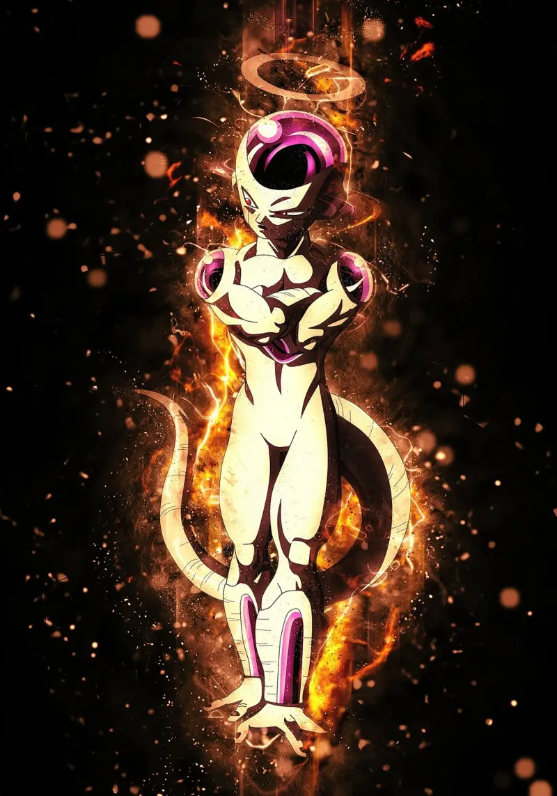 dragonball super canvas met Baklijst van Neonartstudio