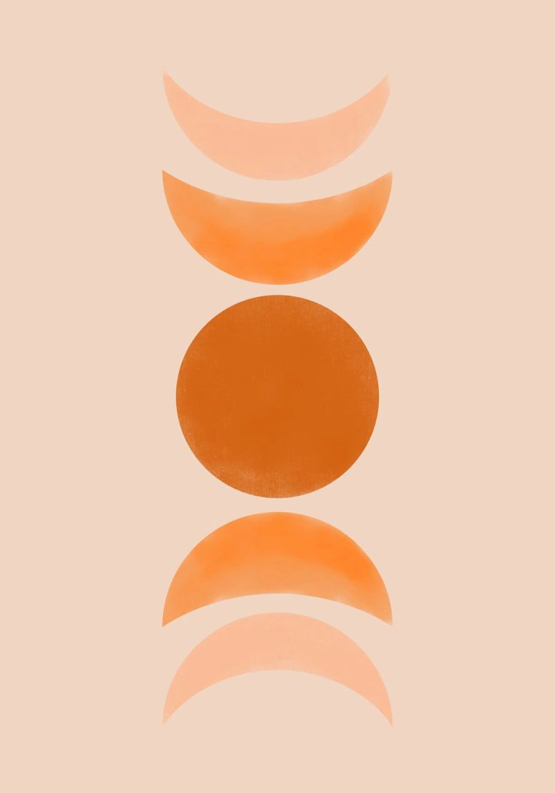Astratto Boho metà secolo Pattern 21 poster da Paigaam Studio